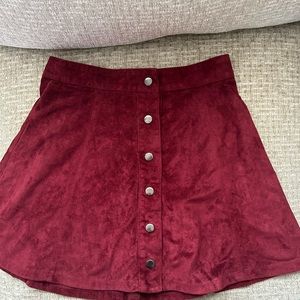 NWOT Maroon Skirt